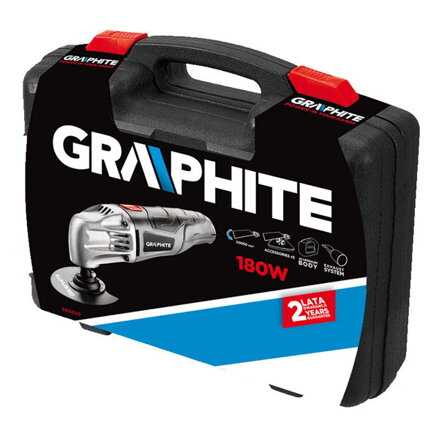 Víceúčelová bruska Graphite 59G020, elektrika (kabel), 230V, 180W, 20000osc./min, 2,8°