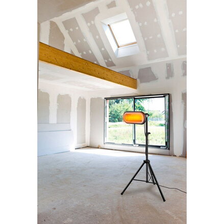 Infra zářič (ohřívač) NEO TOOLS 90-032, 2000W, IP65, Low Glare Amber Lamp, pro vyhřívání podlah a prostor skladů a stavenišť