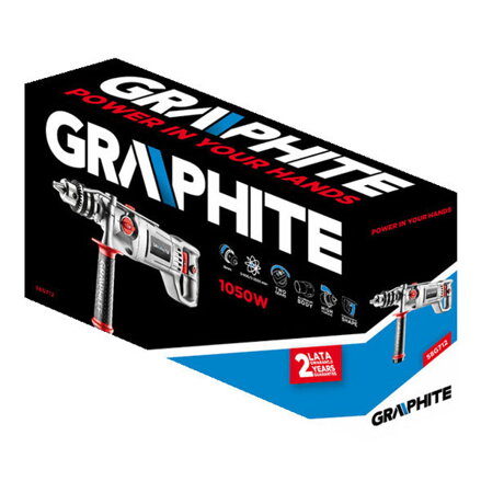 Vrtačka 58G712, elektrika (kabel), 230V, 1050W, s příklepem typ 2500ot./min, Graphite