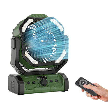 Ventilátor s dvojitým motorem, FRT_HC_032, aku, 5V, 20000 mAh, slouží i jako powerbanka, IP66, USB-C, Format1