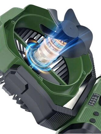 Ventilátor s dvojitým motorem, FRT_HC_032, aku, 5V, 20000 mAh, slouží i jako powerbanka, IP66, USB-C, Format1