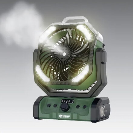 Ventilátor s rozprašovačem a powerbankou, FRT_HC_041, aku, 5V, 20000 mAh, slouží i jako powerbanka, IP66, USB-C, Format1