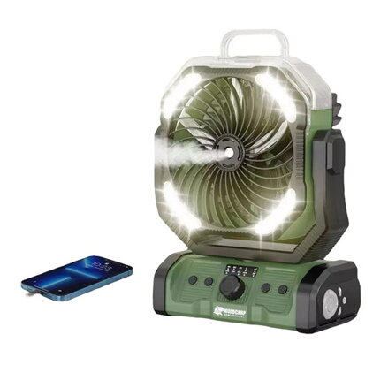 Ventilátor s rozprašovačem a powerbankou, FRT_HC_041, aku, 5V, 20000 mAh, slouží i jako powerbanka, IP66, USB-C, Format1