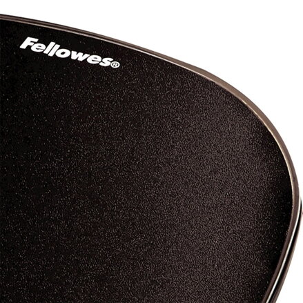 Podložka pod myš a zápěstí Fellowes Crystal, ergonomická, gelová, černá, 23x20.2 cm, 1.4 cm, Fellowes, polypropylenový povrch