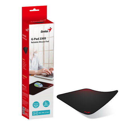 Podložka pod myš G-Pad 230S, látková, černo-červená, 230*190 mm, 2,5 mm, Genius
