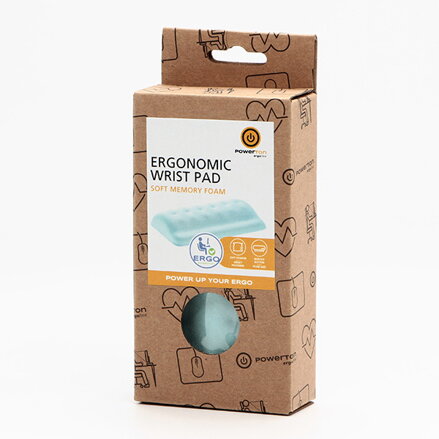 Podložka pod zápěstí, Powerton Ergoline Pastel Edition, ergonomická, mintová, Powerton