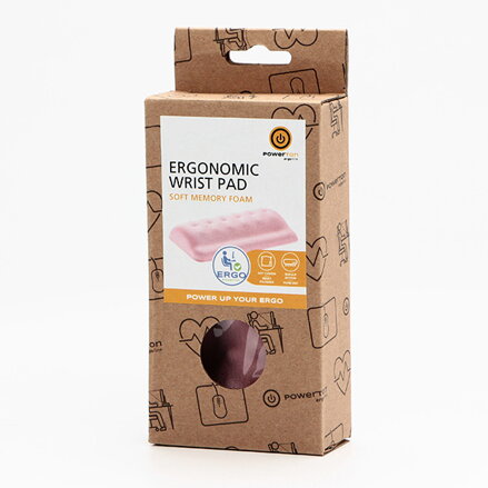 Podložka pod zápěstí, Powerton Ergoline Pastel Edition, ergonomická, růžová, pěnová, Powerton