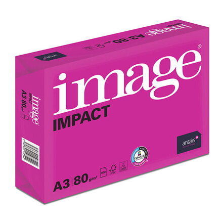 Xerografický papír Image, Impact A3, 80 g/m2, bílý, 500 listů, spec. pro barevný laserový tisk