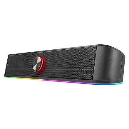 Defender Soundbar Z10, 2.0, 6W, černý, regulace hlasitosti, LED podsvícení, USB/Bluetooth, 80Hz-20kHz