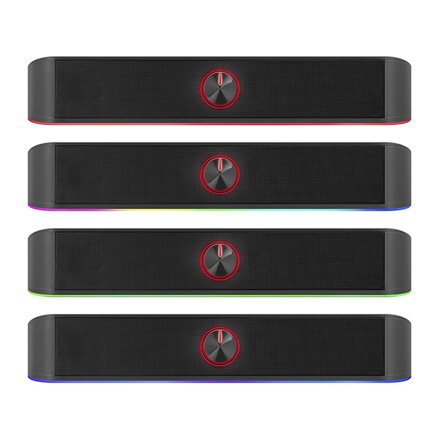 Defender Soundbar Z10, 2.0, 6W, černý, regulace hlasitosti, LED podsvícení, USB/Bluetooth, 80Hz-20kHz