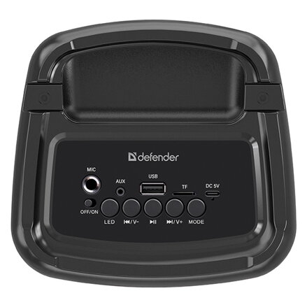 Defender reproduktor CONCERTO, Li-Ion, 2.0, 20W, černý, regulace hlasitosti, LED podsvícení, BT 5.3, TWS, 60Hz~20kHz