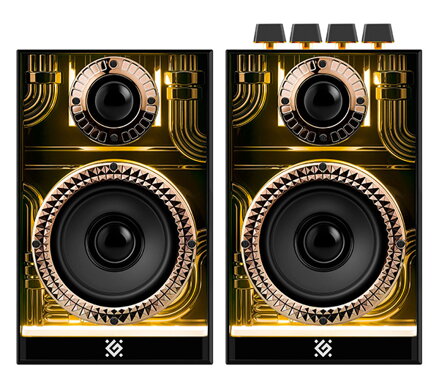Defender reproduktory FUTURO, 2.0, 20W, černé, AUX/Bluetooth, podsvícené