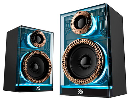 Defender reproduktory FUTURO, 2.0, 20W, černé, AUX/Bluetooth, podsvícené