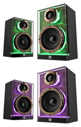 Defender reproduktory FUTURO, 2.0, 20W, černé, AUX/Bluetooth, podsvícené