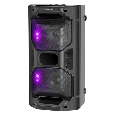 Defender reproduktor Rage, Li-Ion, 2.0, 50W, černý, regulace hlasitosti, LED podsvícení, BT 5.0, TWS, dálkové ovládání, 45Hz~22kHz