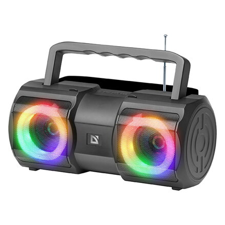 Defender reproduktor BEATBOX 20, Li-Ion, 2.0, 20W, černý, regulace hlasitosti, přenosný, LED podsvícení, s integr. baterií, 80Hz~2