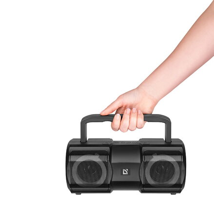 Defender reproduktor BEATBOX 20, Li-Ion, 2.0, 20W, černý, regulace hlasitosti, přenosný, LED podsvícení, s integr. baterií, 80Hz~2