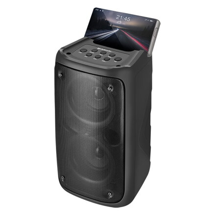 Defender reproduktor BOOMER 20, Li-Ion, 2.0, 20W, černý, regulace hlasitosti, LED podsvícení, BT 5.0, TWS, 150Hz~18kHz