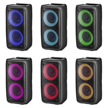 Defender reproduktor BOOMER 20, Li-Ion, 2.0, 20W, černý, regulace hlasitosti, LED podsvícení, BT 5.0, TWS, 150Hz~18kHz