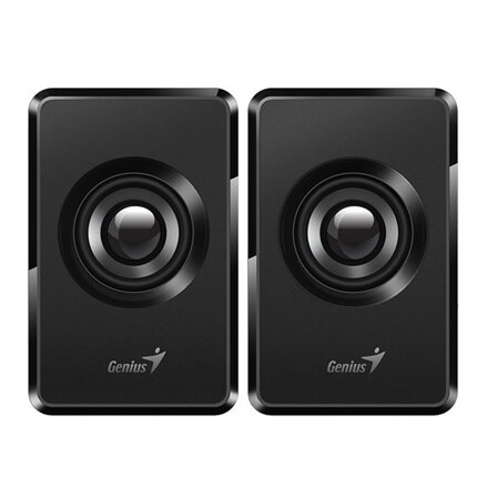 Genius reproduktory SP-U125, 2.0, 3W, černé, regulace hlasitosti, 3,5 mm jack (USB), 150Hz-20kHz
