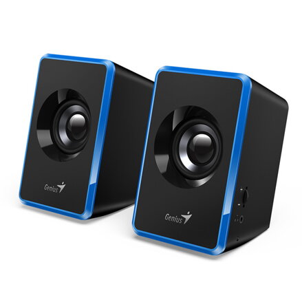 Genius reproduktory SP-U125, 2.0, 3W, modré, regulace hlasitosti, 3,5 mm jack (USB), 150Hz-20kHz
