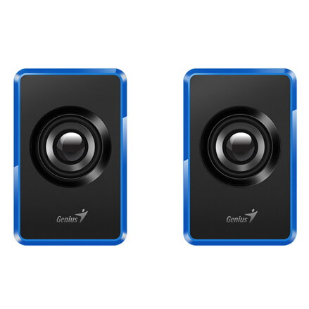 Genius reproduktory SP-U125, 2.0, 3W, modré, regulace hlasitosti, 3,5 mm jack (USB), 150Hz-20kHz