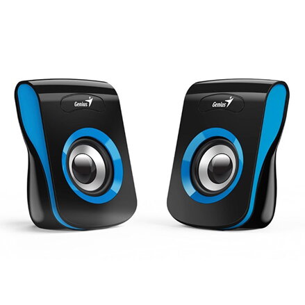 Genius reproduktory SP-Q180, 2.0, 6W, čenomodré, regulace hlasitosti, stolní, 150Hz-20kHz