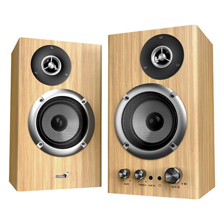 Genius reproduktory SP-HF1812BT, 2.0, 50W, světle hnědá
