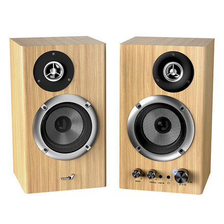 Genius reproduktory SP-HF1812BT, 2.0, 50W, světle hnědá