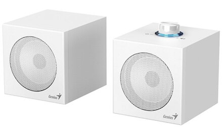 Genius reproduktory SP-HF300U, 4W, bílé, dřevěné