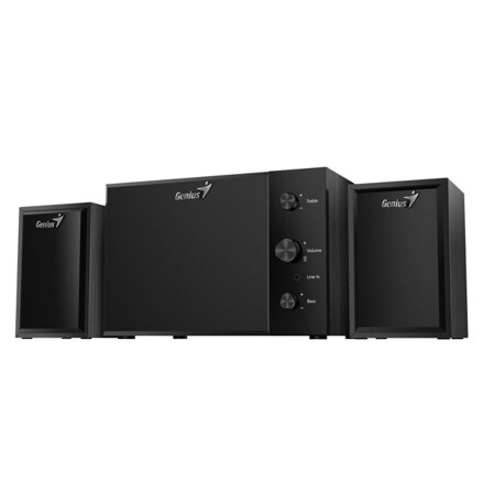 Genius reproduktory SW-2.1 350, 2.1, 15W, černé, ovládací panel, ovládaní basů a výšek, 3,5 mm jack, 40Hz~20kHz