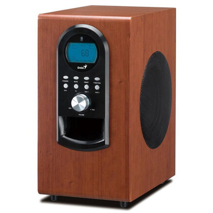Genius reproduktory SW-HF 5.1 6000 v2, 5.1, 200W, hnědo-černé, dálkové ovládání, domácí kino, 3,5 mm jack, 40Hz~20kHz
