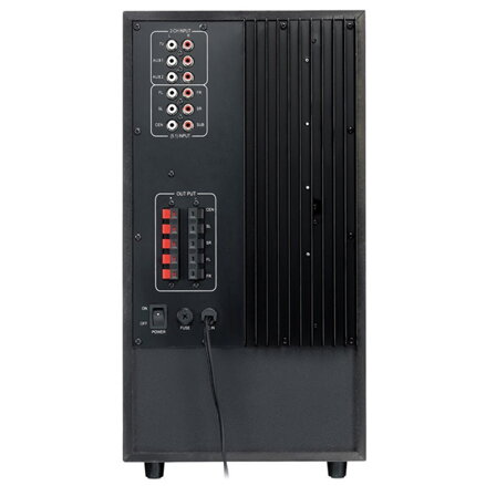 Genius reproduktory SW-HF 5.1 6000 v2, 5.1, 200W, hnědo-černé, dálkové ovládání, domácí kino, 3,5 mm jack, 40Hz~20kHz