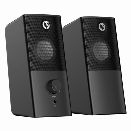 HP reproduktory DHS-2101, 2.0, 12W, černý, regulace hlasitosti, stolní, 3,5 mm jack (USB)