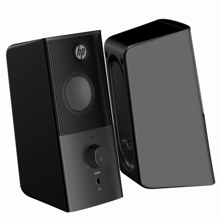 HP reproduktory DHS-2101, 2.0, 12W, černý, regulace hlasitosti, stolní, 3,5 mm jack (USB)