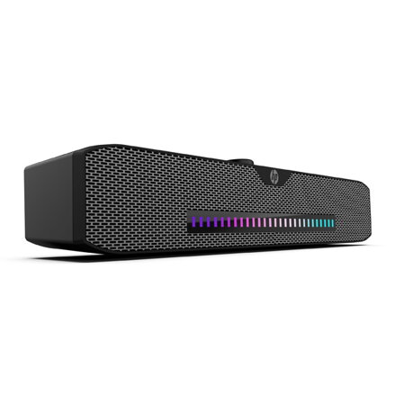 HP Soundbar DHS-4200, 2.0, 6W, černý, regulace hlasitosti, stolní, 3,5 mm jack (USB), podsvícený, 300Hz-20KHz