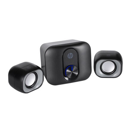 HP reproduktory DHS-2111S, 2.1, 11W, černé, regulace hlasitosti, plastové