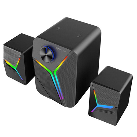 Meetion reproduktory SP2111, 2.1, 15W, černé, podsvícené