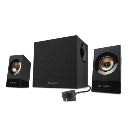 Logitech reproduktory Z533, 2.1, 60W, ovládací panel, černé, výborné basy, 3.5mm Jack, RCA-Cinch konektor