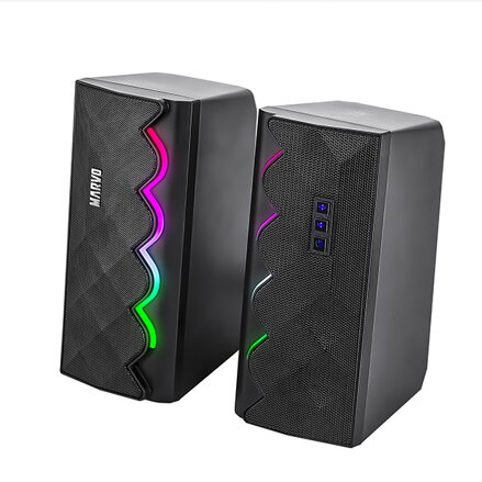 Marvo reproduktory SG-269, 2.0, 6W, černé, regulace hlasitosti, herní, 160Hz-20kHz, RGB podsvícení, dotykový