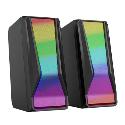 Marvo reproduktory SG-274, 2.0, 6W, černé, regulace hlasitosti, 150Hz-20kHz, RGB podsvícení