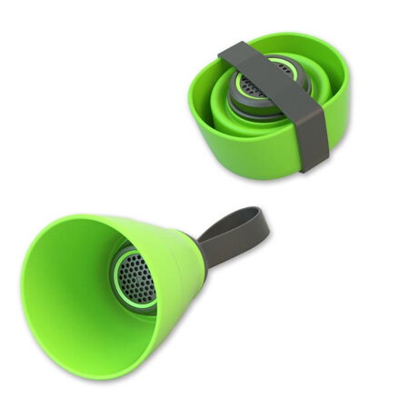YZSY Bluetooth reproduktor SALI, 3W, zelený, regulace hlasitosti, skládací, voděodolný