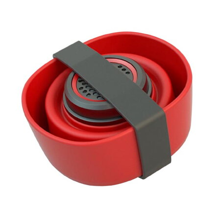 YZSY Bluetooth reproduktor SALI, 3W, červený, regulace hlasitosti, skládací, voděodolný