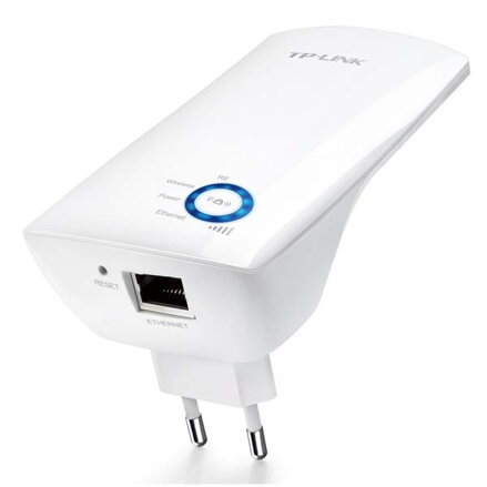 TP-LINK extender TL-WA850RE 2.4GHz, 300Mbps, integrovaná anténa, 802.11n, ethernetový most, WPS