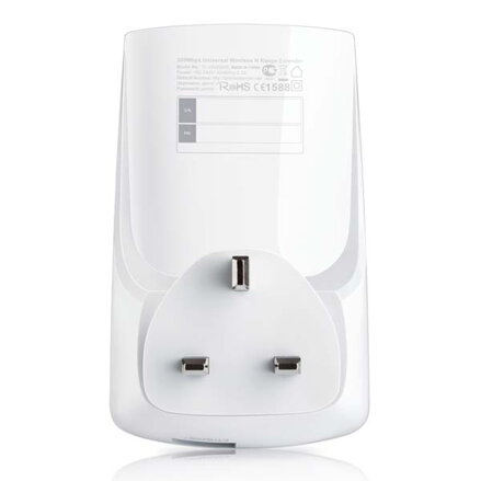 TP-LINK extender TL-WA850RE 2.4GHz, 300Mbps, integrovaná anténa, 802.11n, ethernetový most, WPS