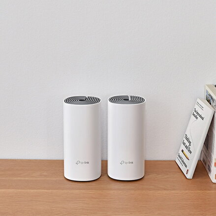 TP-LINK Wifi Mesh kit Deco E4(2-pack) 2.4GHz a 5GHz, přístupový bod, IPv6, 1200Mbps, integrovaná anténa, 802.11ac, 2Pack, ISP, rod