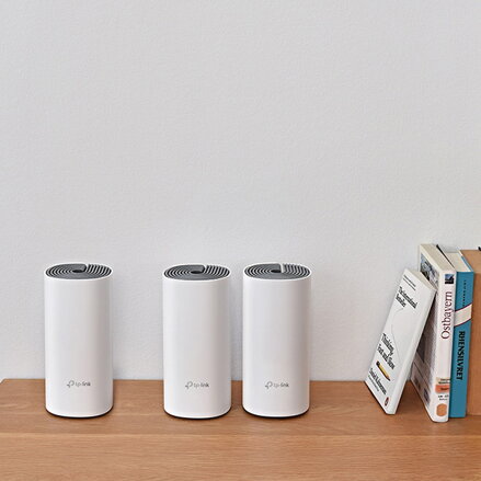 TP-LINK Wifi Mesh kit Deco E4(3-pack) 2.4GHz a 5GHz, přístupový bod, IPv6, 1200Mbps, integrovaná anténa, 802.11ac, 3Pack, ISP, rod