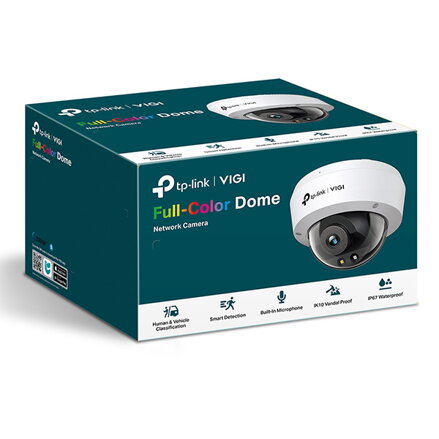 TP-link IP kamera venkovní VIGI C240(2.8MM), QHD 2560x1440, PoE, bílá, 4MPx rozlišení,barevně snímá, inteligentní detekce