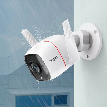 TP-link IP kamera venkovní Full HD, Wifi 2.4 GHz, bílá, 3MP rozlišení, noční vidění, alarm , det. pohybu