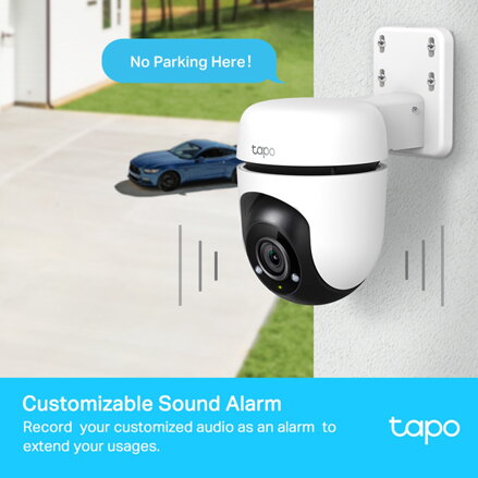 TP-link IP kamera venkovní Tapo C500, Full HD (1920x1080), Wifi 2.4 GHz /ethernet, bílá, noční vidění, alarm , det. pohybu